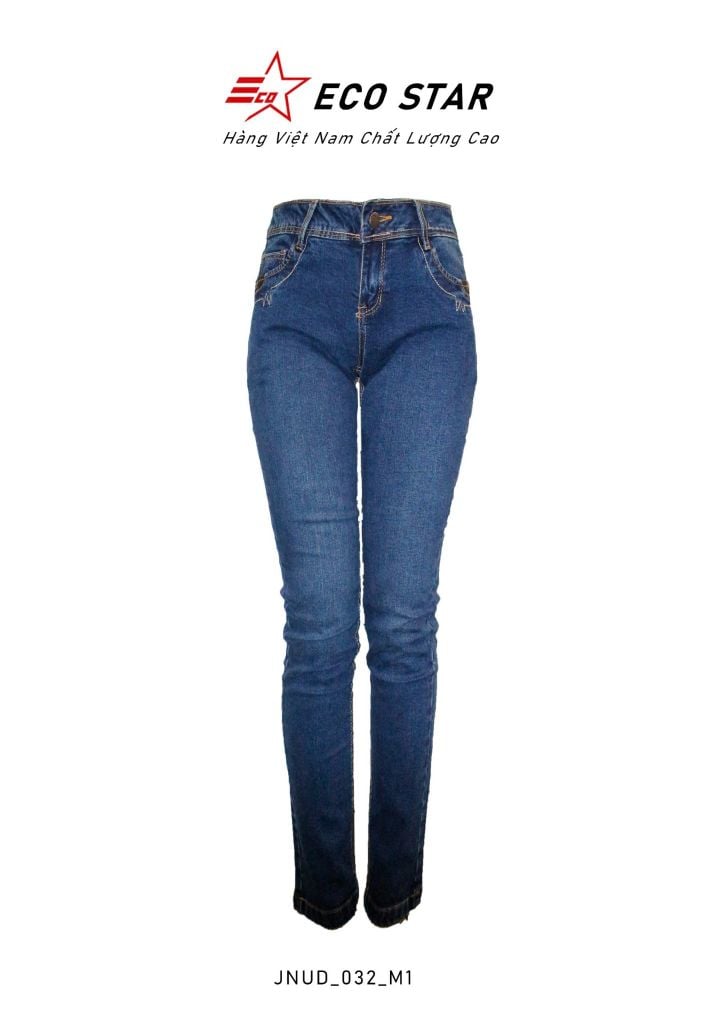 Quần Jeans Dài Nữ (JNUD-032) màu xanh đậm