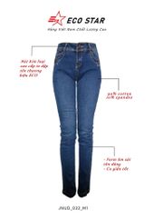 Quần Jeans Dài Nữ (JNUD-032) màu xanh đậm