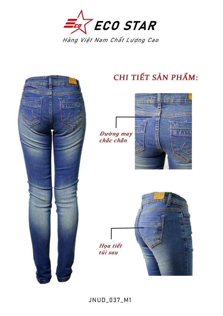 Quần Jeans Dài Nữ (JNUD-037-M1)