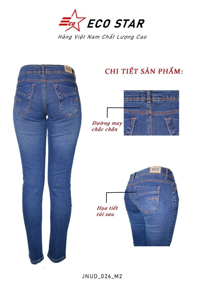 Quần Jeans Dài Nữ (JNUD-026-M2)