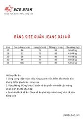 Quần Jeans Dài Nữ (JNUD-043)