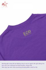 ECOSTAR, t-shirt garment dye , cổ tròn,  Purple,TM-013-M1-I0009