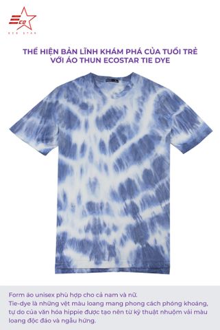 ECOSTAR, t-shirt tie dye , cổ tròn, blue,TM-010FS-M1-I0000