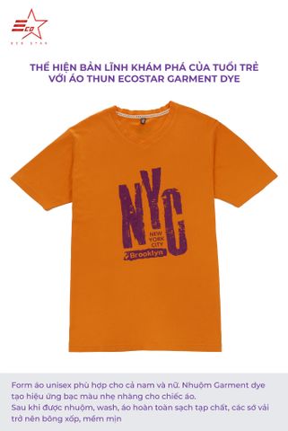 ECOSTAR, t-shirt garment dye , cổ tròn,  Organe,TM-011-M1-I0007