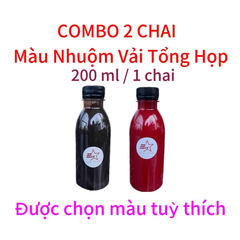 Combo 2 chai Màu Nhuộm Vải Ecostar + Tặng 2 Vỏ gối Trắng - Phục Hồi Áo Cũ, Pha Màu Sáng Tạo
