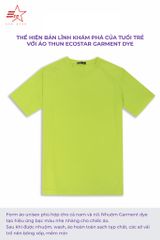 ECOSTAR, t-shirt garment dye , cổ tròn,  Green,TM-010-M1-I0000