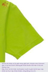 ECOSTAR, t-shirt garment dye , cổ tròn, Green,TM-010-M1-I0005