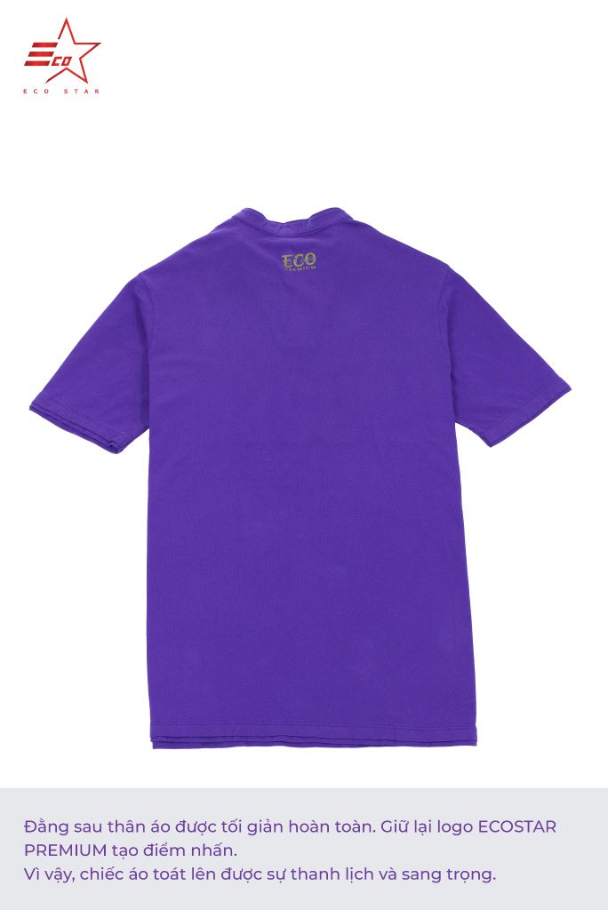 ECOSTAR, t-shirt garment dye , cổ trụ, Purple,TM-010-M5-I0002