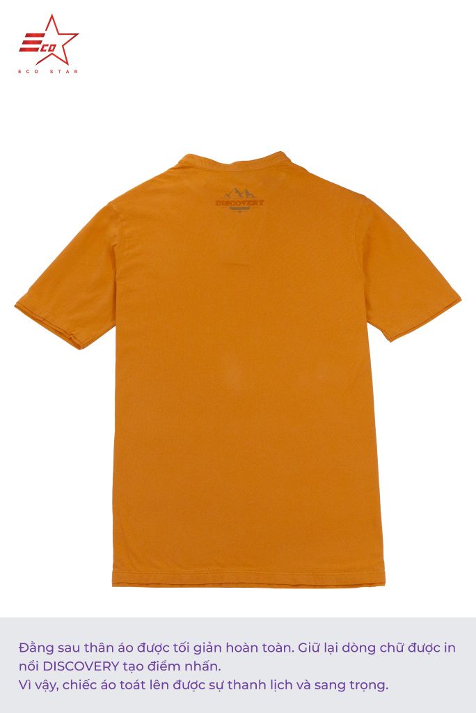 ECOSTAR, t-shirt garment dye , cổ trụ, Orange,TM-012-M2-I0002