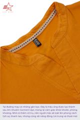 ECOSTAR, t-shirt garment dye , cổ trụ, Orange,TM-012-M2-I0002