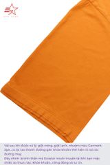 ECOSTAR, t-shirt garment dye , cổ trụ, Orange,TM-012-M2-I0002