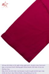 ECOSTAR, t-shirt garment dye , cổ trụ, Pink,TM-012-M1-I0002