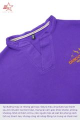 ECOSTAR, t-shirt garment dye , cổ trụ, Purple,TM-012-M3-I0002