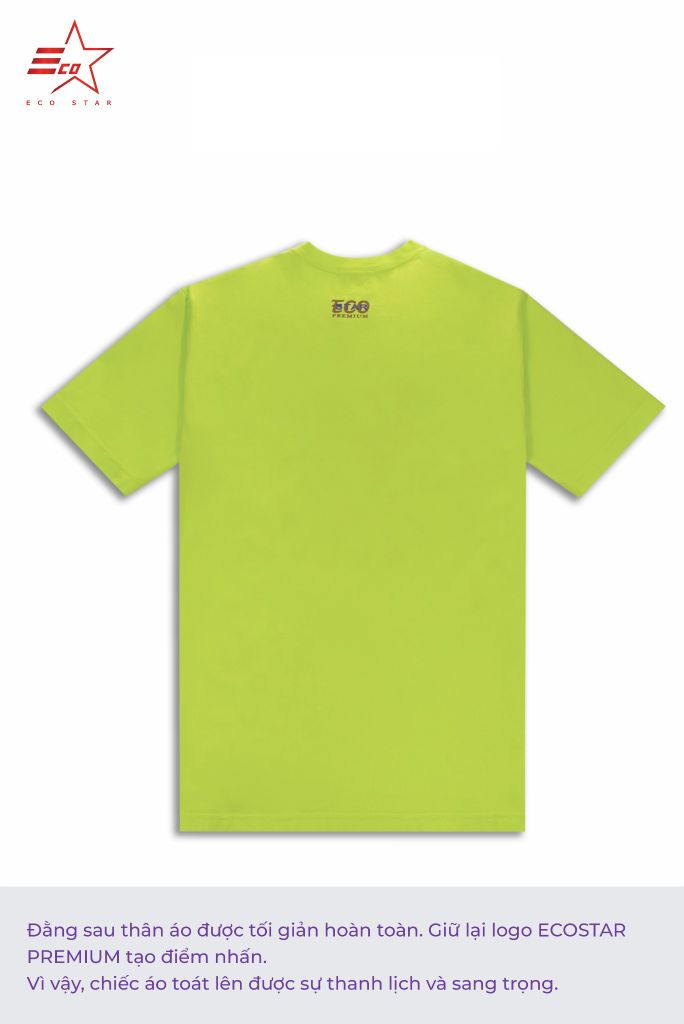 ECOSTAR, t-shirt garment dye , cổ tròn, Green,TM-010-M1-I0005