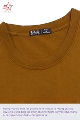 ECOSTAR, t-shirt garment dye , cổ tròn,  Brown,TM-011-M2-I0000