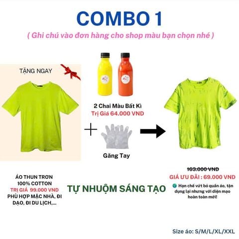 COMBO SIÊU KHUYẾN MÃI – MUA 2 CHAI MÀU NHUỘM, TẶNG NGAY ÁO THUN NAM ECOSTAR