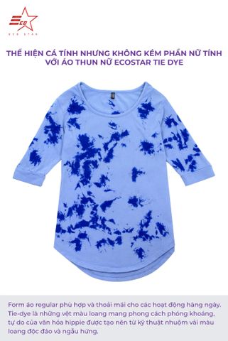 ECOSTAR, t-shirt tie dye , cổ tròn, NAVY,TW-011-M5-I0000