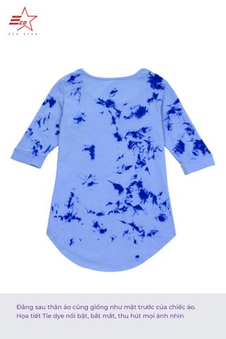 ECOSTAR, t-shirt tie dye , cổ tròn, NAVY,TW-011-M5-I0000