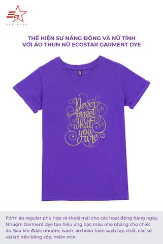 ECOSTAR, t-shirt garment dye , cổ tròn, Purple,TW-001-M4-I0001