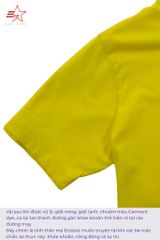 ECOSTAR, t-shirt garment dye , cổ trụ, Yellow,TB-008-M4-I0001