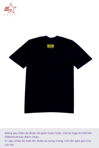 ECOSTAR, t-shirt garment dye , cổ tròn, Black,TB-007-M4-I0005