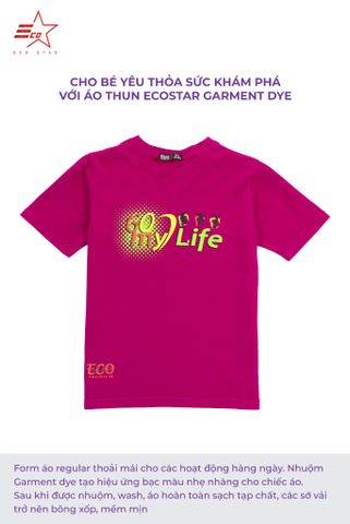 ECOSTAR, t-shirt garment dye , cổ tròn, Pink,TB-007-M1-I0002