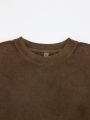 Áo phông nam Garment Dye form boxy (nâu rêu)