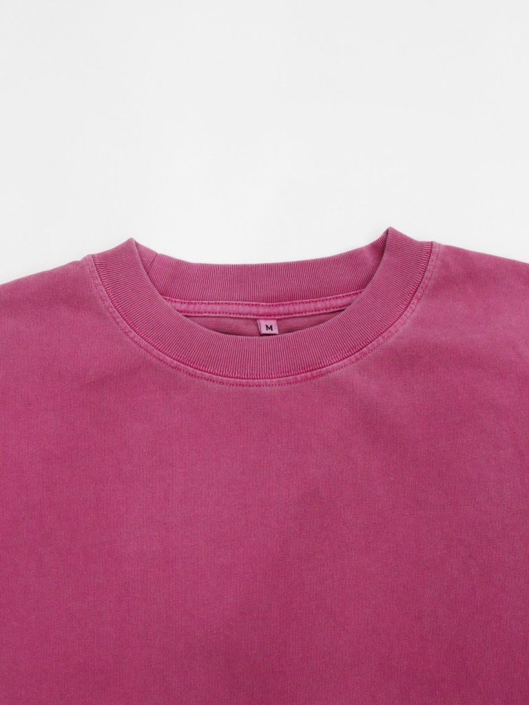 Áo phông nam Garment Dye form suông (Hồng)