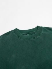 Áo phông nam Garment Dye form suông (Xanh lá)