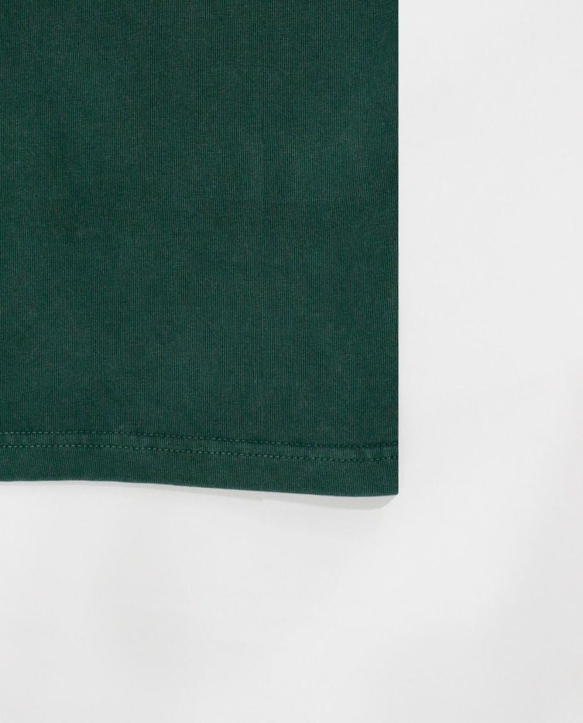 Áo phông nam Garment Dye form suông (Xanh lá)