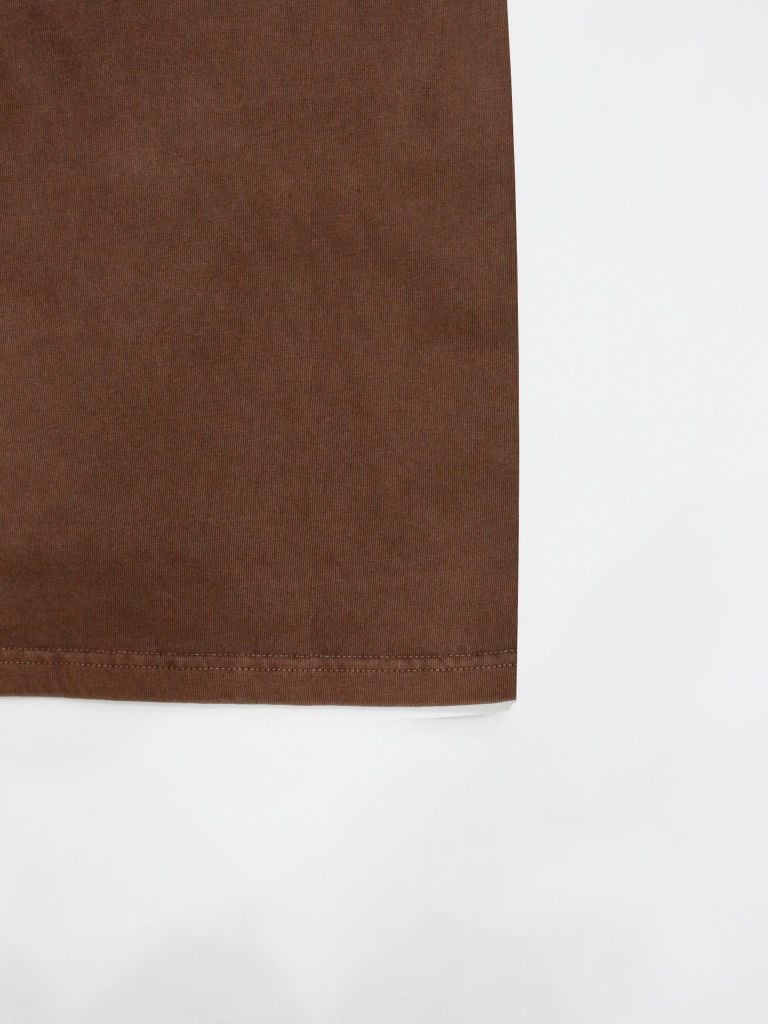 Áo phông nam Garment Dye form suông ( Nâu đỏ)