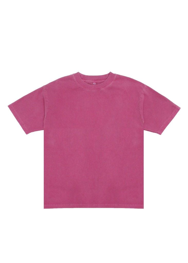 Áo phông nam Garment Dye form suông (Hồng)