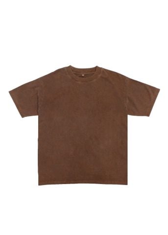 Áo phông nam Garment Dye form suông ( Nâu đỏ)