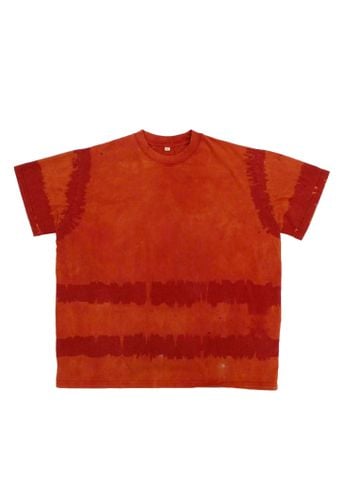 Áo phông nhuộm Tie Bleach form boxy  (Cam)