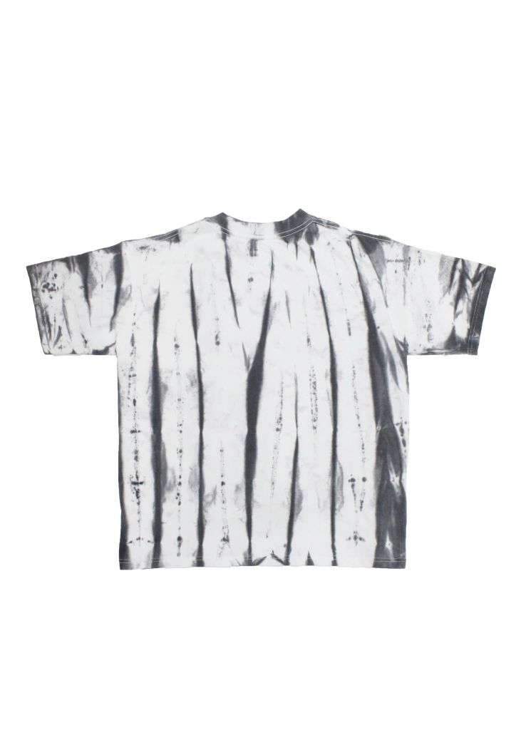 Áo phông nam Garment Dye phun đen form suông (Trắng đen)