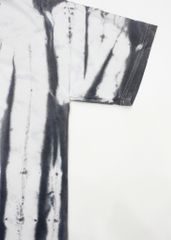 Áo phông nam Garment Dye phun đen form suông (Trắng đen)