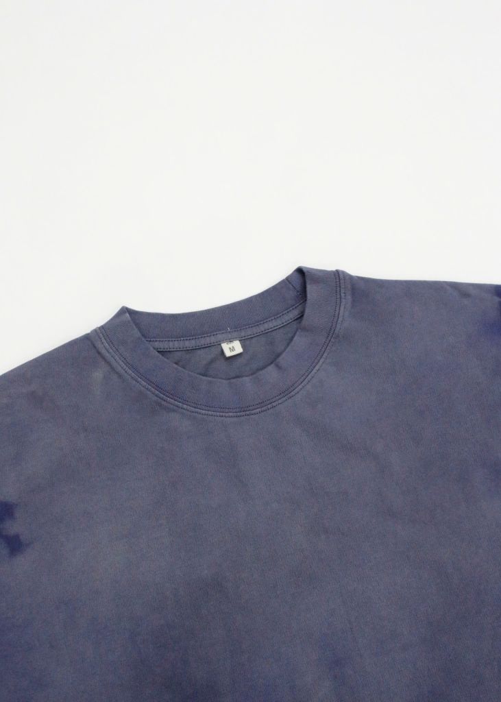 Áo phông nhuộm Tie Bleach form boxy  (Xanh navy)