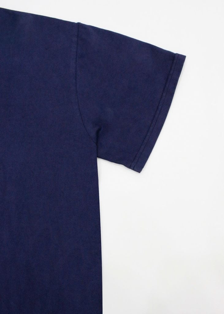 Áo phông nam Garment Dye form boxy (xanh navy)