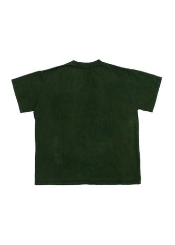Áo phông nam Garment Dye form boxy (xanh rêu)