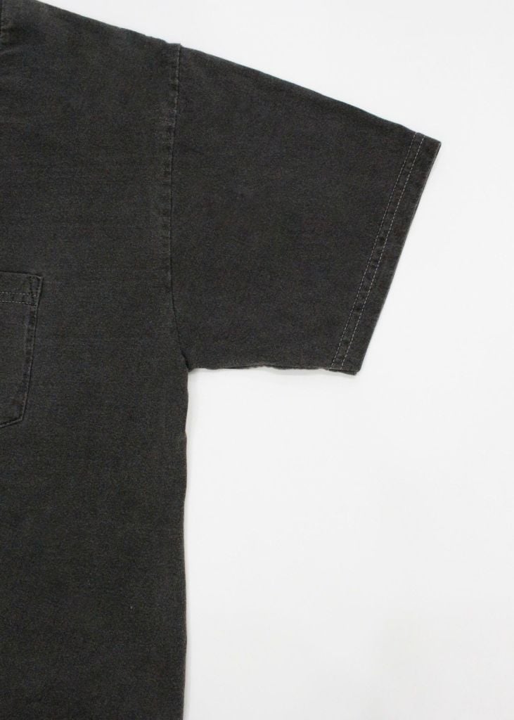 Áo phông nam Garment Dye có túi form boxy (đen xám)
