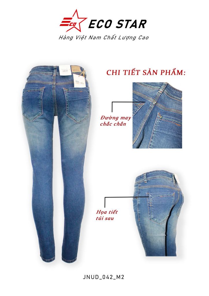 Quần Jeans Dài Nữ (JNUD-042)