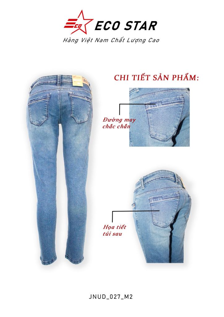 Quần Jeans Dài Nữ (JNUD-027)