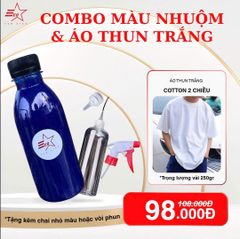 COMBO MÀU NHUỘM VẢI SÁNG TẠO ( kèm dụng cụ nhuộm áo tại nhà )