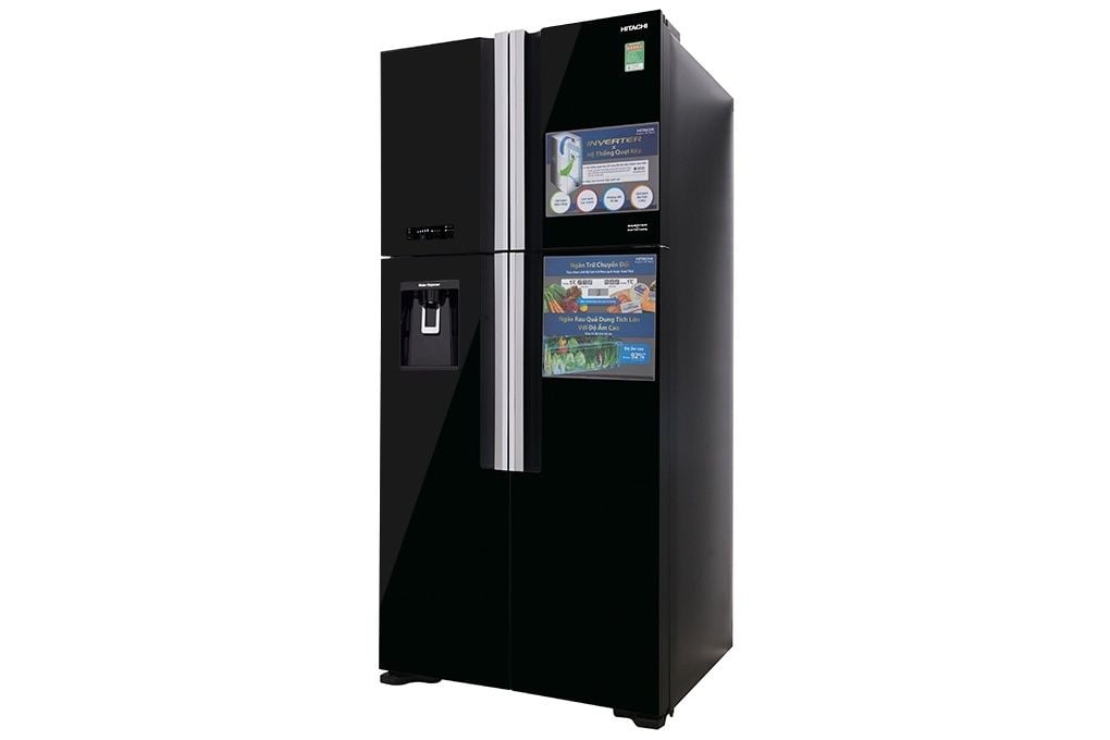 Tủ lạnh 4 cánh Inverter 540 Lít Hitachi R-FW690PGV7 GBK (Đen)
