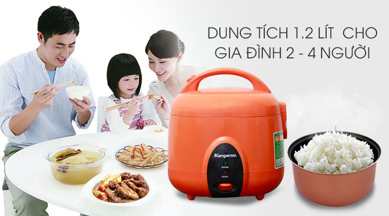 Nồi cơm điện nắp gài Kangaroo 1.2 lít KG826S