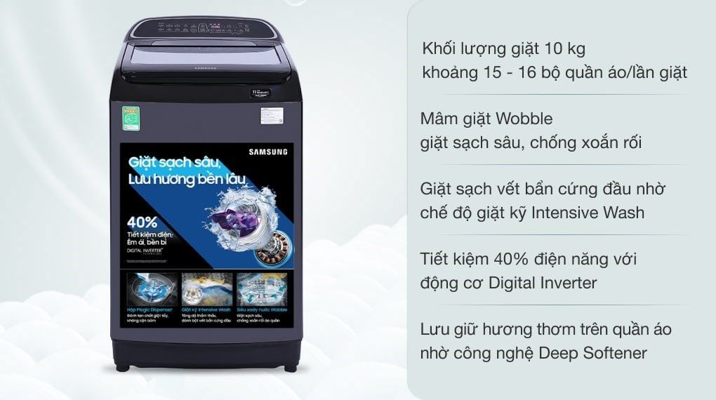 Máy giặt Samsung Inverter 10 Kg WA10T5260BV/SV