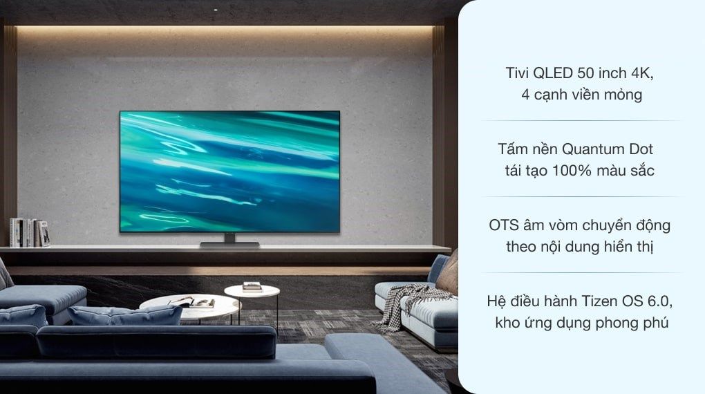 Smart Tivi QLED 4K 50 inch Samsung QA 50Q80A