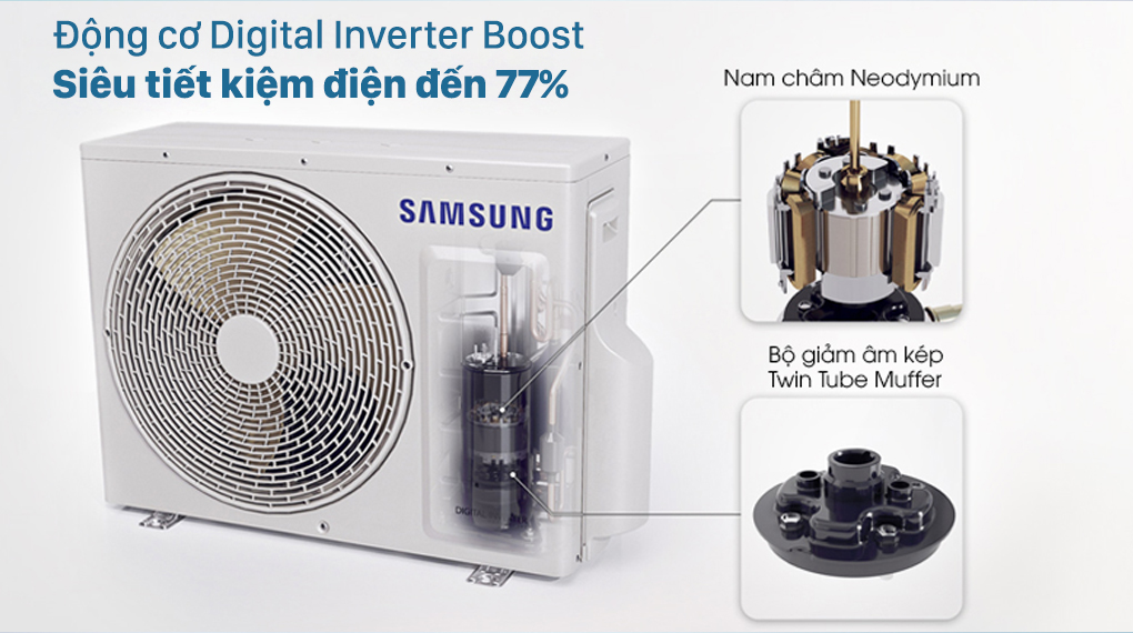 Điều hòa Samsung Wind-Free Inverter 9400 BTU AR10TYGCDWKNSV - Digital Inverter Boost