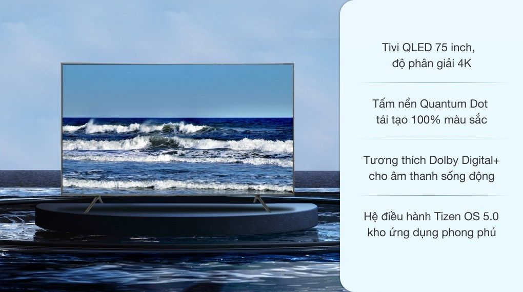 Smart Tivi QLED Samsung 4K 75 inch QA75Q65R