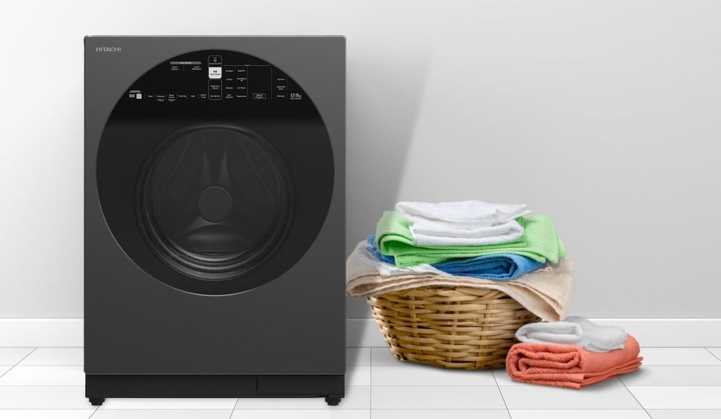 Máy giặt lồng ngang Hitachi Inverter 12Kg + sấy 8Kg BD-D120XGV MAG